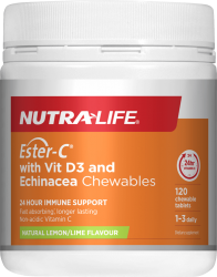 Nutralife Ester-C 1000mg+Vit D & Echinacea 120 chewable tabs