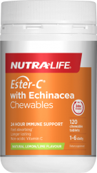 Nutralife Ester-C with Echinacea 500mg 60 &amp; 120 chewable tabs