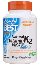 Doctor's Best Natural Vitamin K2 45mcg 60 vegecaps