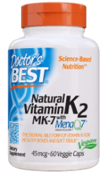 Doctor's Best Natural Vitamin K2 45mcg 60 vegecaps