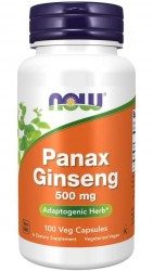 Panax Ginseng 500mg 100 vegecaps Now