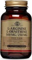 L-Arginine- L Ornithine 500mg/250mg 50 Vcaps