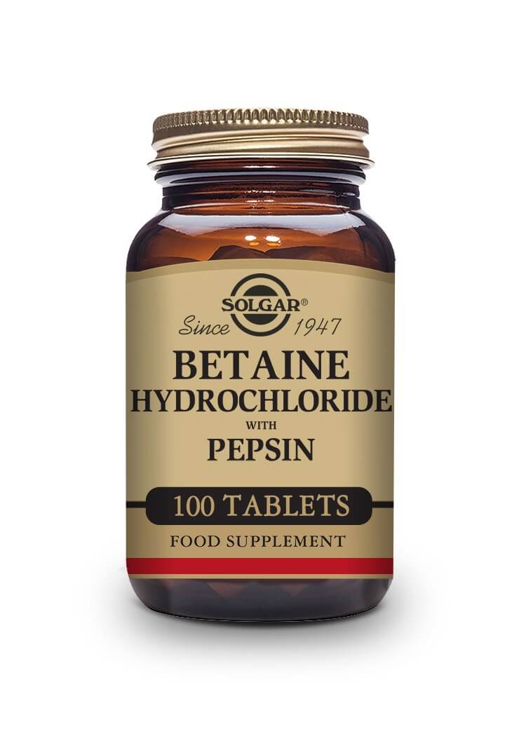 Betaine Hydrochloride with Pepsin 100tabs