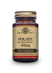 Folate (as Metafolin ®, Folic Acid) 400 µg 100tabs