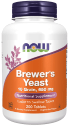 NOW Brewers Yeast 650mg Tablets 200