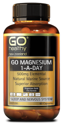 GO Magnesium 1-A-Day 30, 60, 120 &amp; 200 vege caps