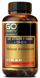 GO Vitamin E 500IU + Co Q 10 130caps