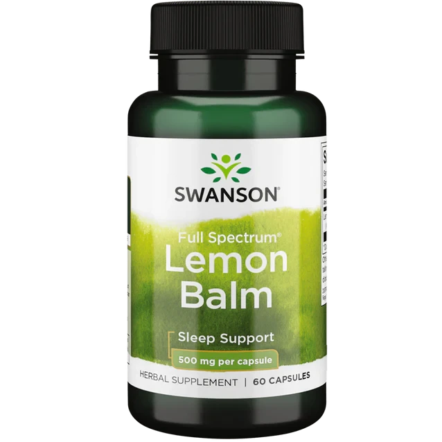Swanson Lemon Balm Full Spectrum 500mg 60 caps