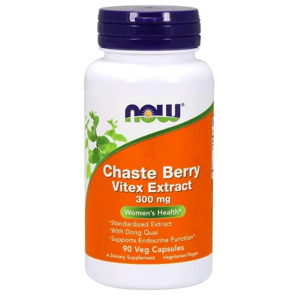 Chaste Berry Vitex Extract 300mg 90 vege caps (Now)