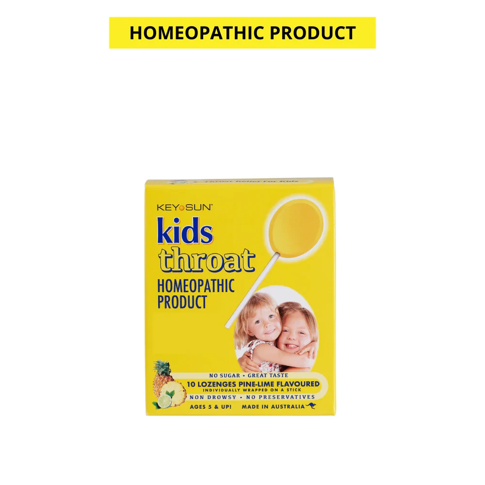Lollipops Kids' Homeopathic Throat Key Sun 10s Pine-Lime