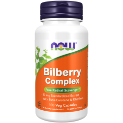 Bilberry Complex 80mg 100 vege caps (Now)