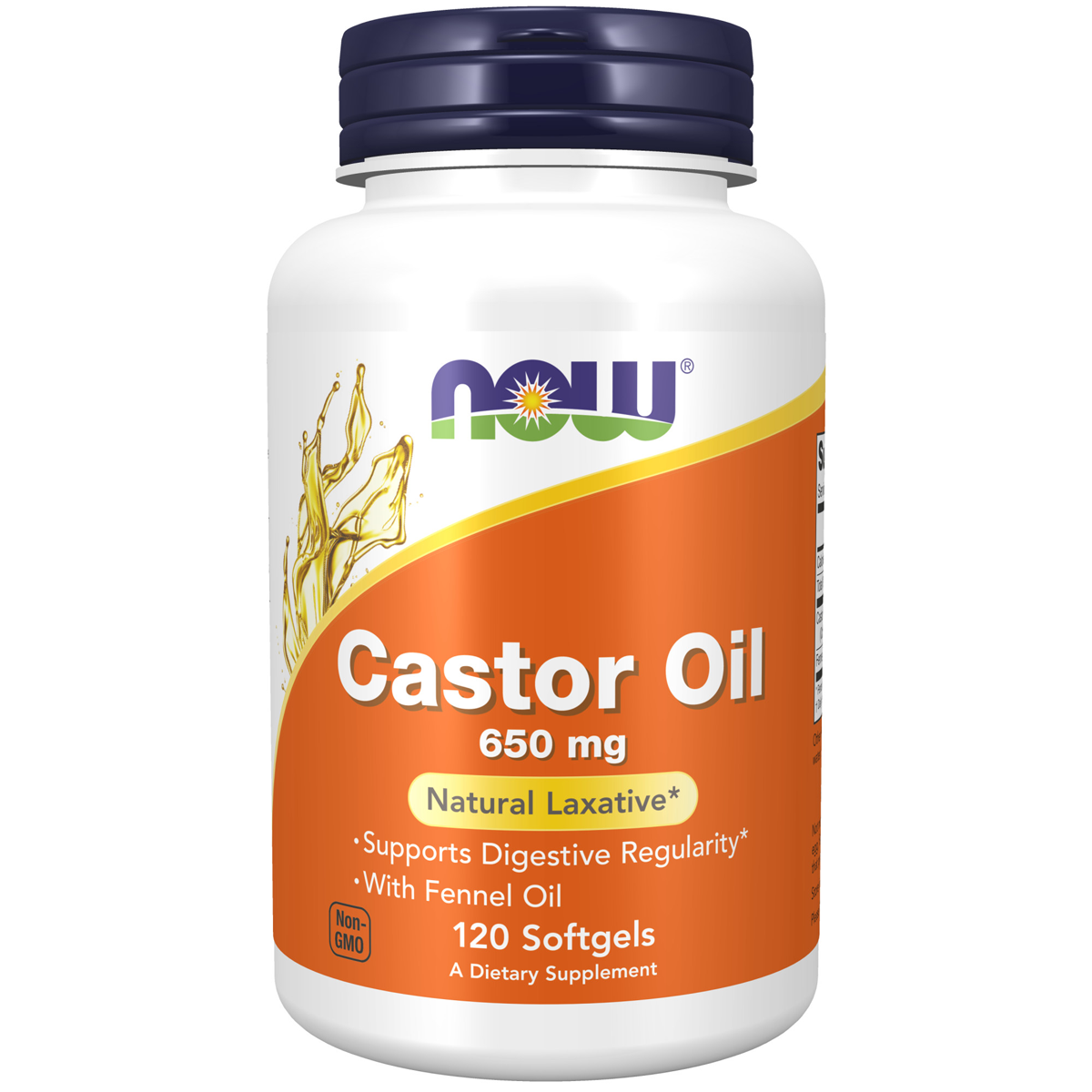 Castor Oil 650mg 120 caps (Now)