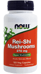 NOW Rei-Shi Mushrooms 270mg Veg Capsules 100