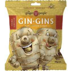 Gin Gins Hard Ginger Candy Double Strength Bag 60g