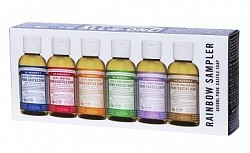 Dr Bronner's Rainbow Sampler Box 6x Liquid Soaps